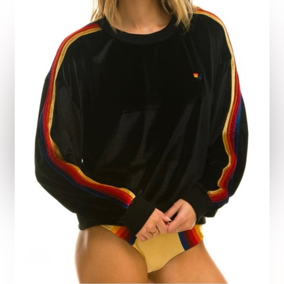 Aviator Nation Classic Velvet Relaxed Sweatshirt - Picture 9 of 17